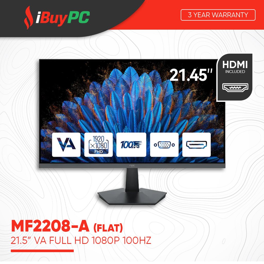 Aiwa MF2208-A 21.45″ VA FHD 1080P 100Hz Monitor Image