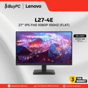 Lenovo L27-4e 27" IPS FHD 1080P 100Hz 4ms Gaming Monitor