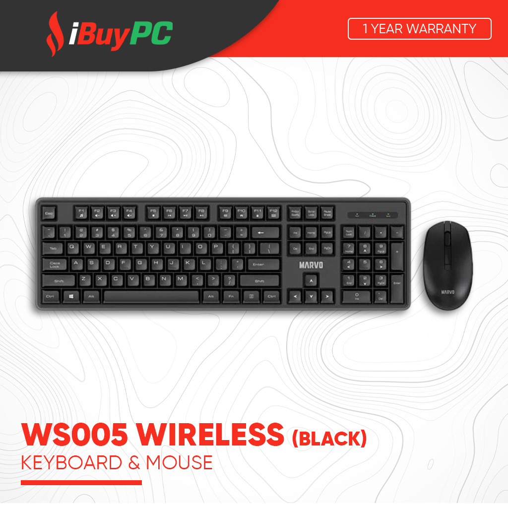 Marvo WS005 Wireless Keyboard & Mouse Combo Image