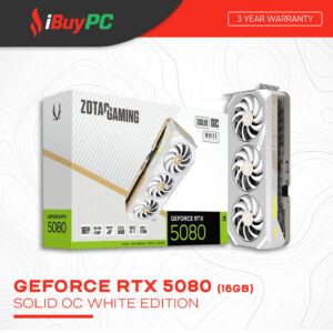 ZOTAC Gaming GeForce RTX 5080 Solid OC White Edition 16GB GDDR7