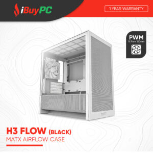 NZXT H3 Flow (2025) mATX PC Case - White