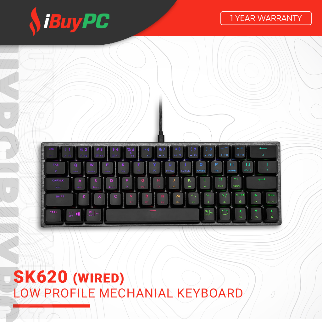 Cooler Master SK620 60% Low Profile Mechanical Keyboard – Blue Switches Image
