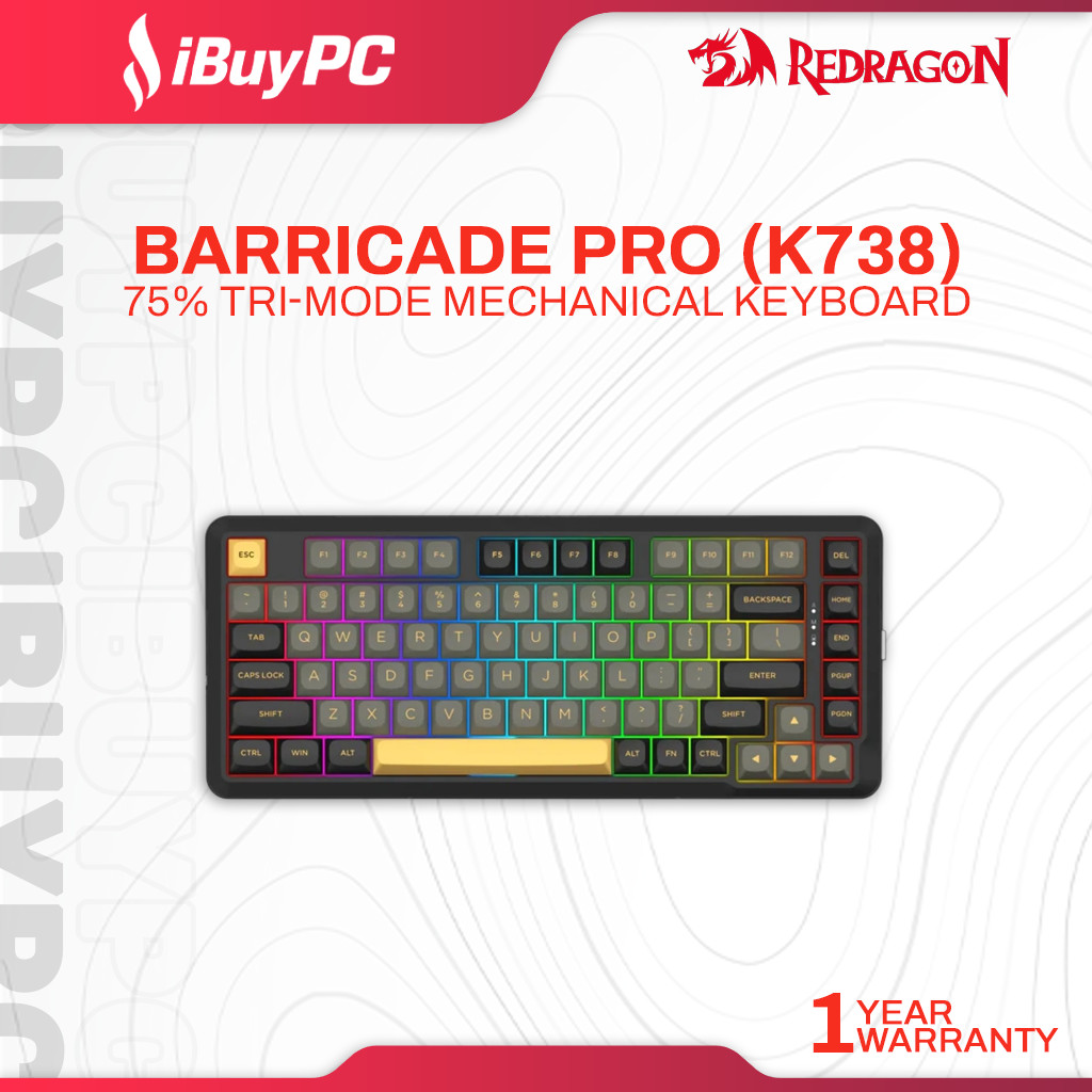 Redragon K738 Barricade Pro Gasket Mounted Hot-Swappable Mechanical Keyboard Image