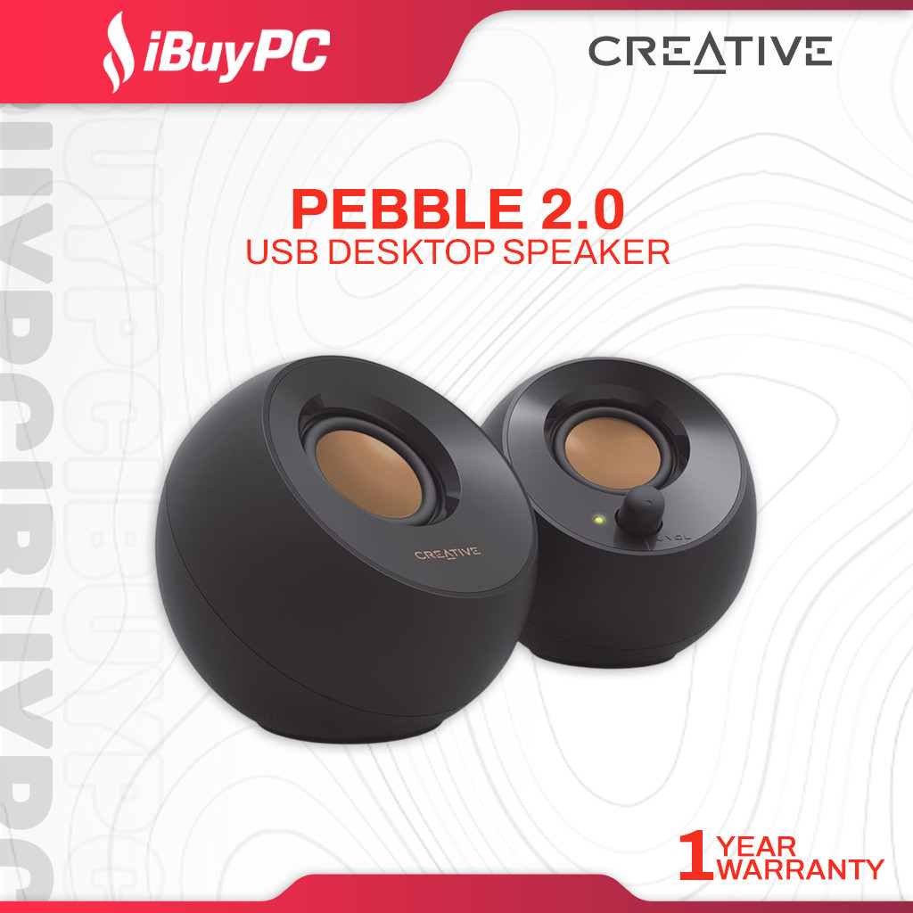 Private: CREATIVE Pebble Modern 2.0 USB Desktop Speakers – Black Image