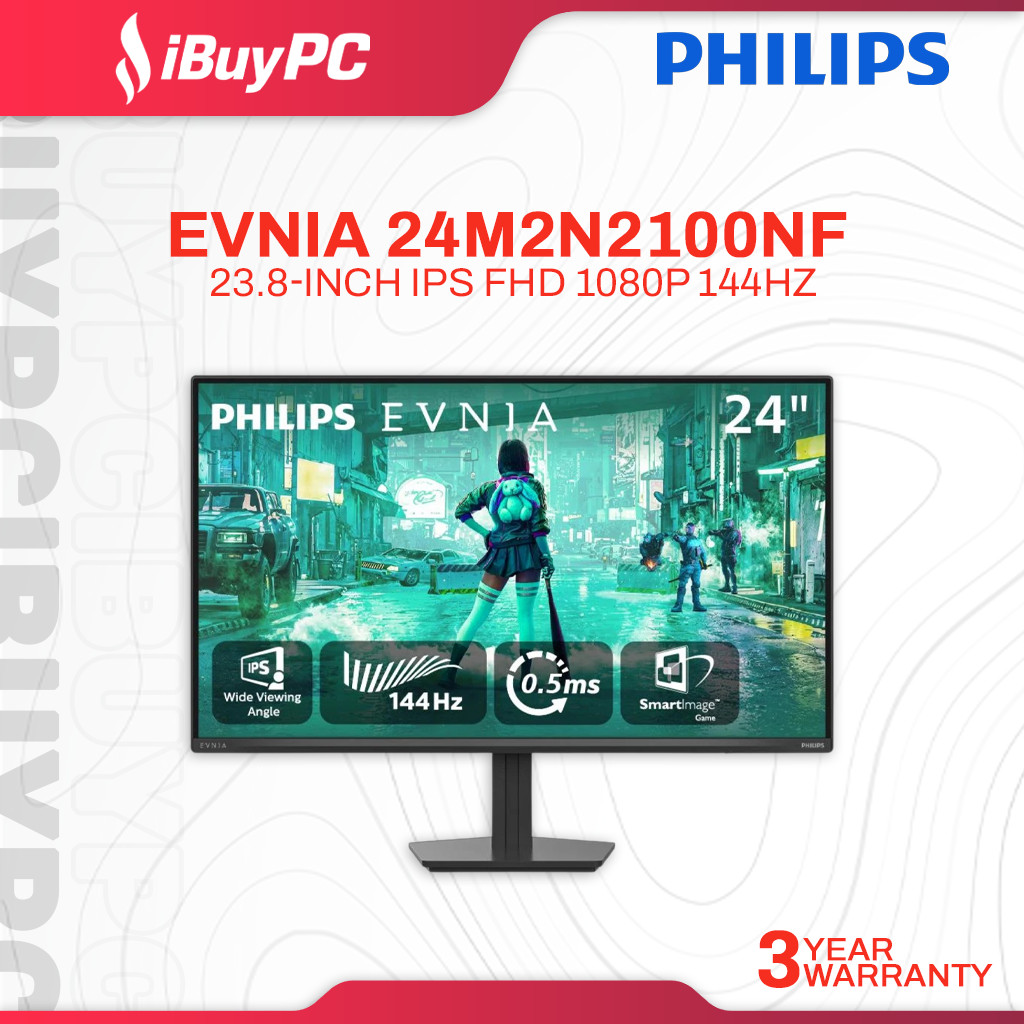 PHILIPS Evnia 24M2N2100NF 24″ 144Hz FHD IPS Gaming Monitor Image