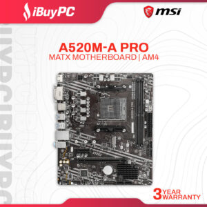 MSI A520M-A Pro mATX Motherboard | AM4